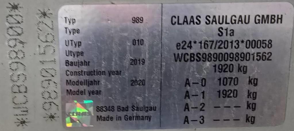 CLAAS Liner 3100 Karhottimet