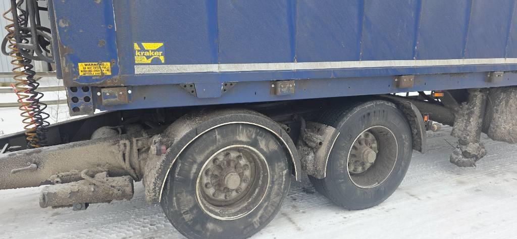 Kraker kylkiaukeava kävelevä lattia Walking floor-puoliperävaunut