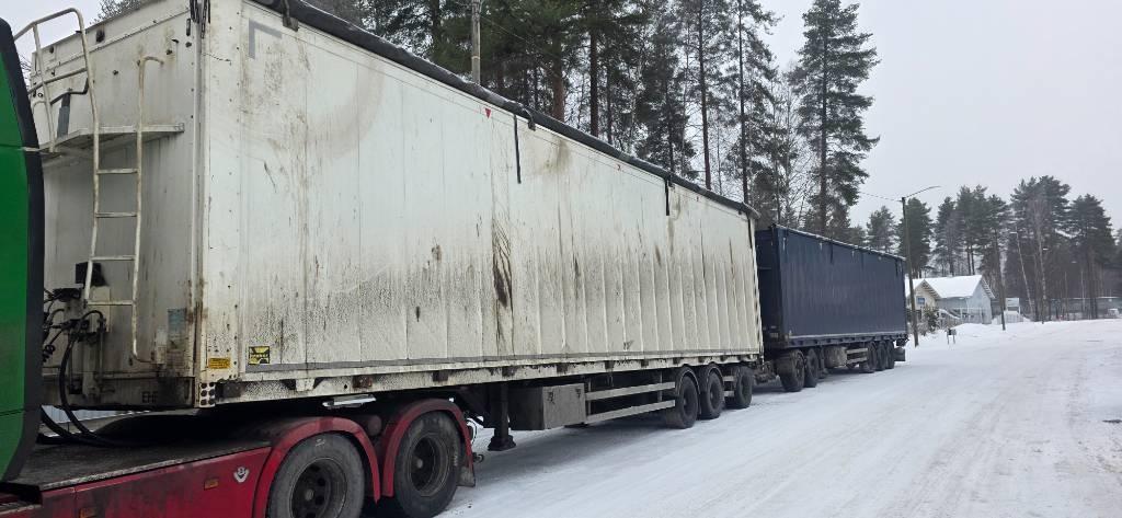 Kraker kylkiaukeava kävelevä lattia Walking floor-puoliperävaunut