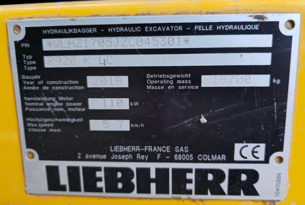 Liebherr R920K LC Telakaivukoneet